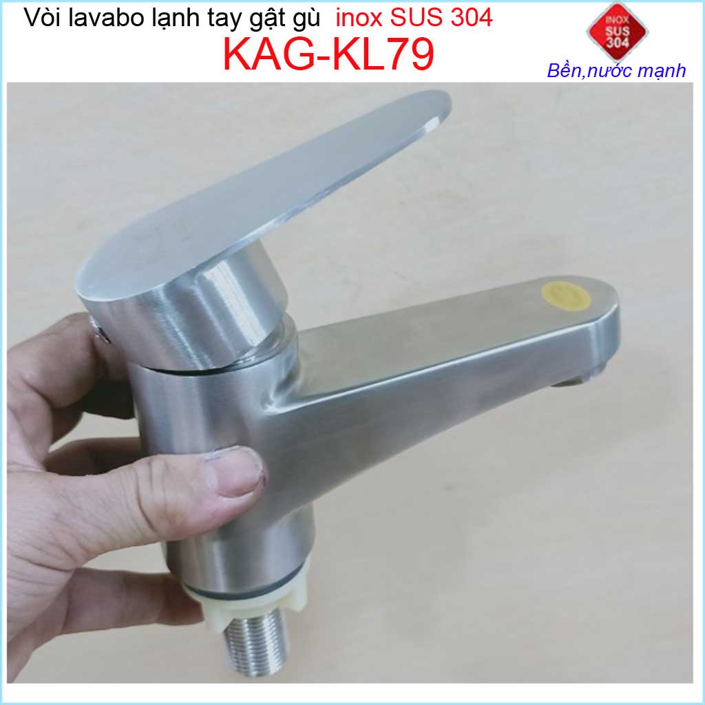 [HCM]Vòi lavabo lạnh gật gù Inox 304 Roca Vòi chậu rửa SUS304 siêu bền KAG-KL79