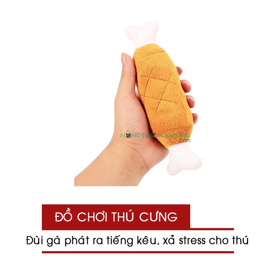 Đồ chơi đùi gà cho thú cưng - đồ chơi cho chó mèo -