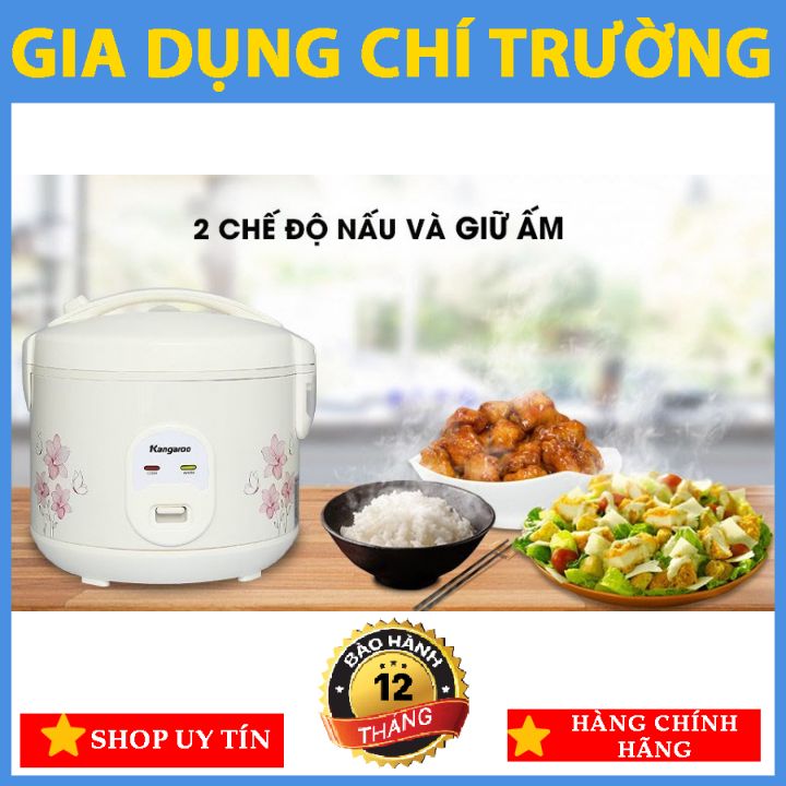 [NỒI CƠM ĐIỆN NẮP GÀI] Kangaroo KG12RC1 1.2 lít