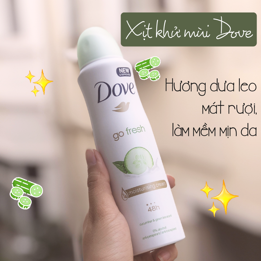 Xịt khử mùi Dove - Hàng Mỹ 150ml