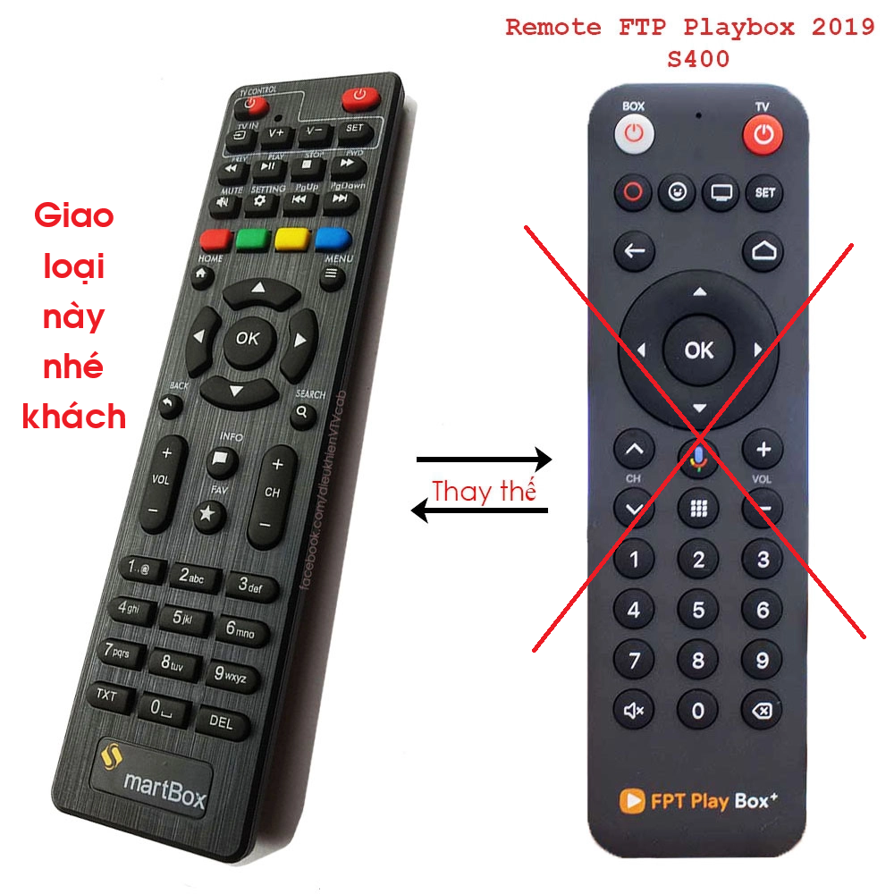 SmartBox - Remote điều khiểu SmartBox, thay thế FPT 2018 2019