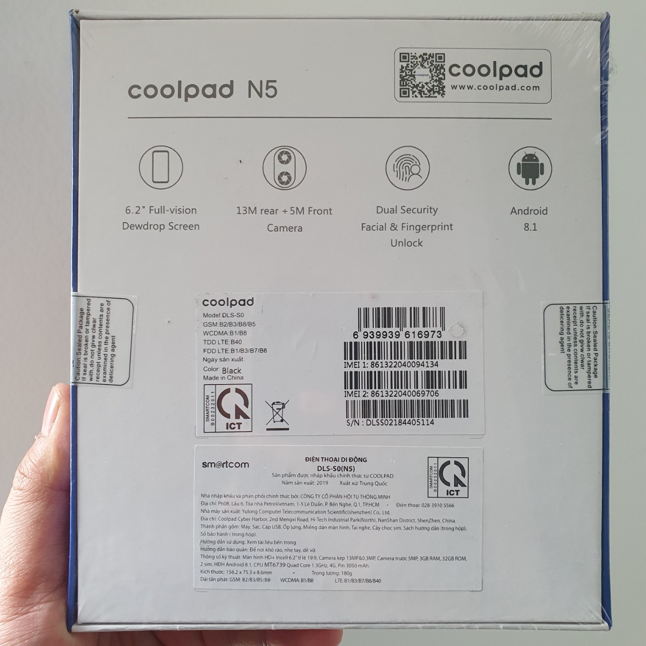 Điện thoại coolpad N5 ram 3GB|32GB mới chính hãng