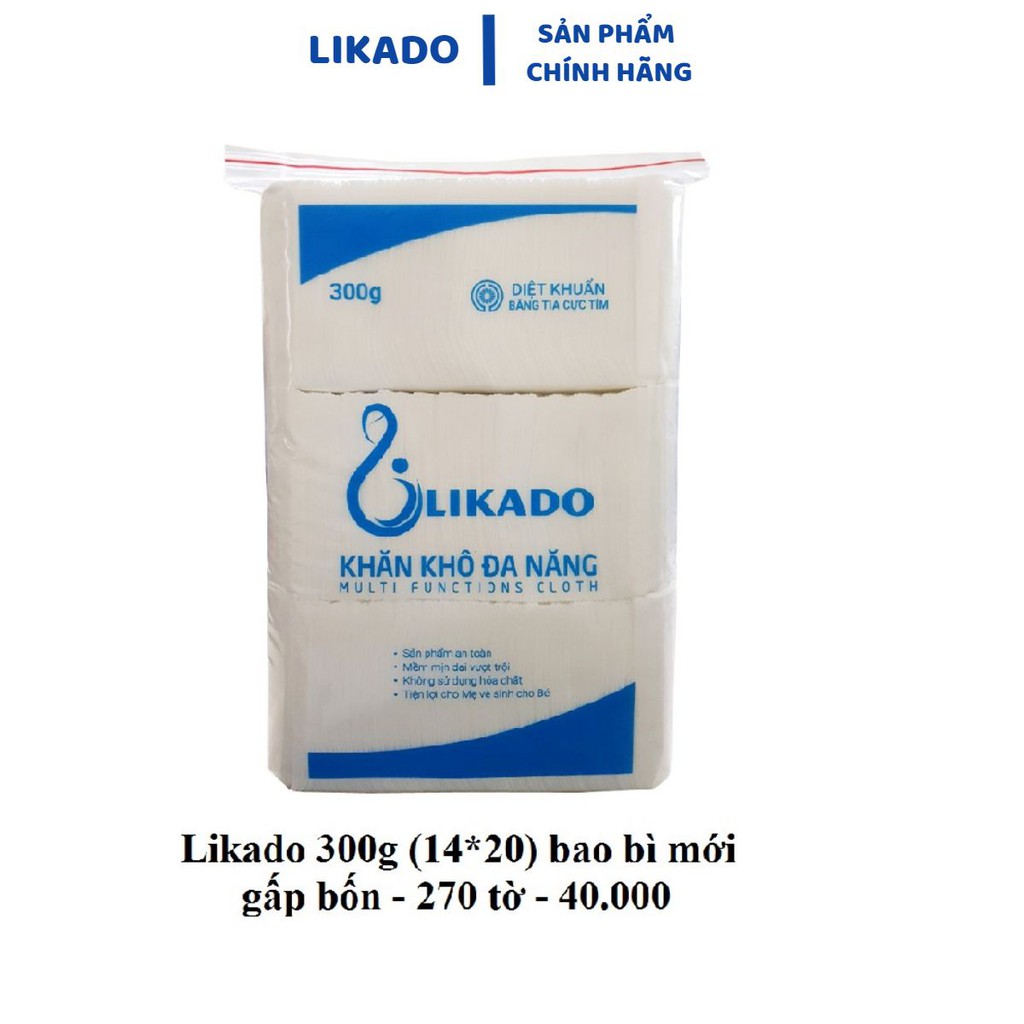 ComBo 6 gói Khăn Vải Đa Năng LiKaDo ( 300g / 270 tờ )
