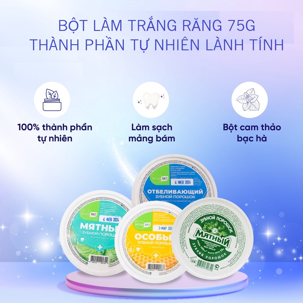 Bột tẩy trắng răng Nga