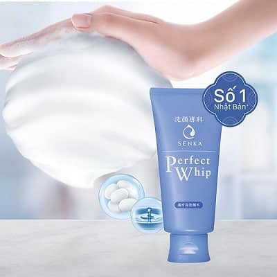 Sữa rửa mặt sen.ka perfect whip 120g - nhật bản