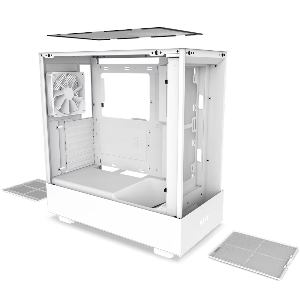Vỏ máy tính NZXT H5 Flow (Mid Tower/Màu Trắng/Màu Đen)