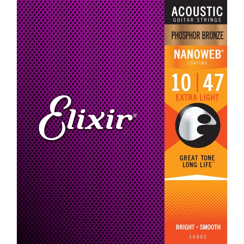 Dây đàn guitar acoustic elixir 16027 Phosphor Bronze Nanoweb cỡ 11 dây đàn Elixir 16052 và 16002 Enzi