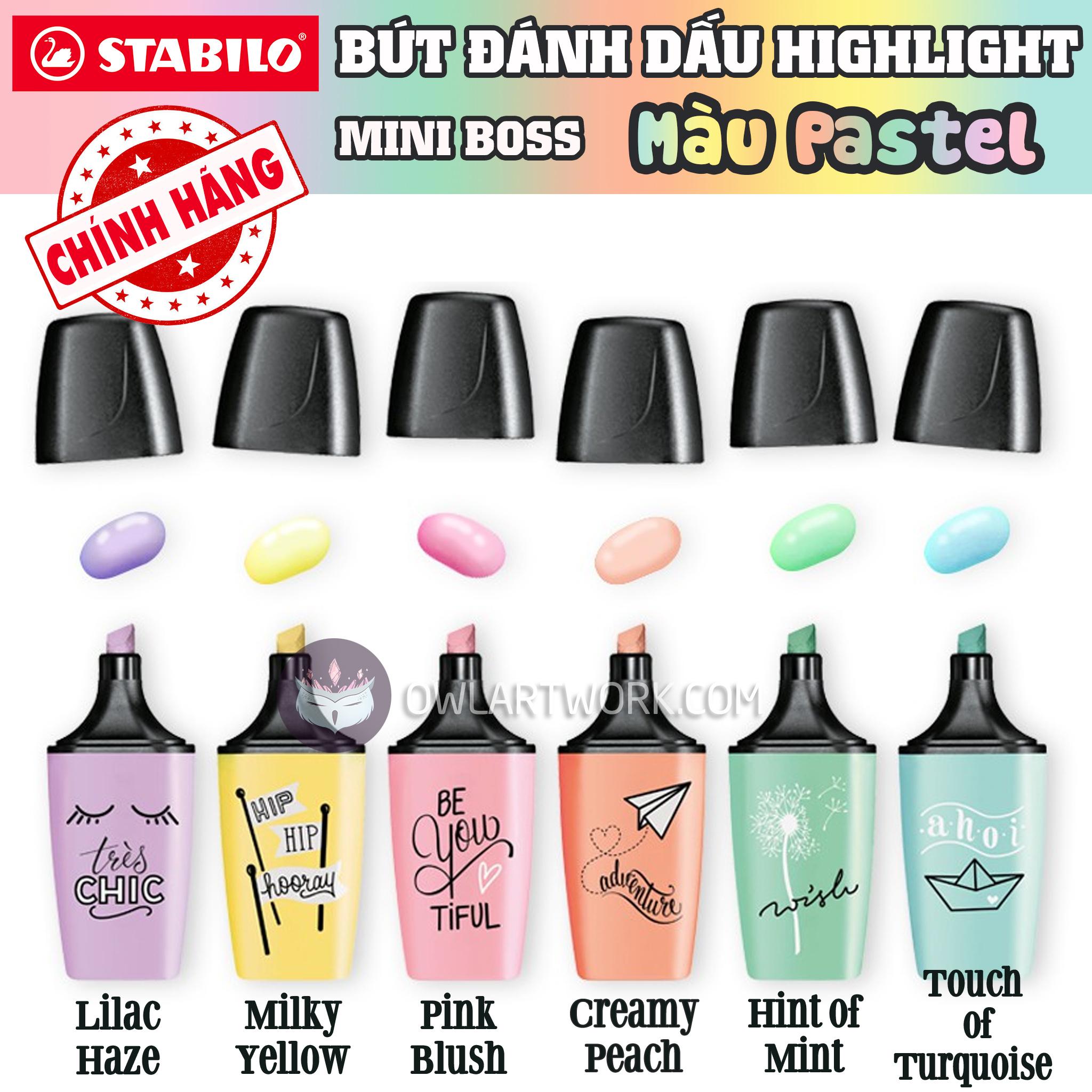 [HCM]Bút Dạ Đánh Dấu Stabilo Mini Boss Highlighter - 6 màu Pastel (Made In Germany)
