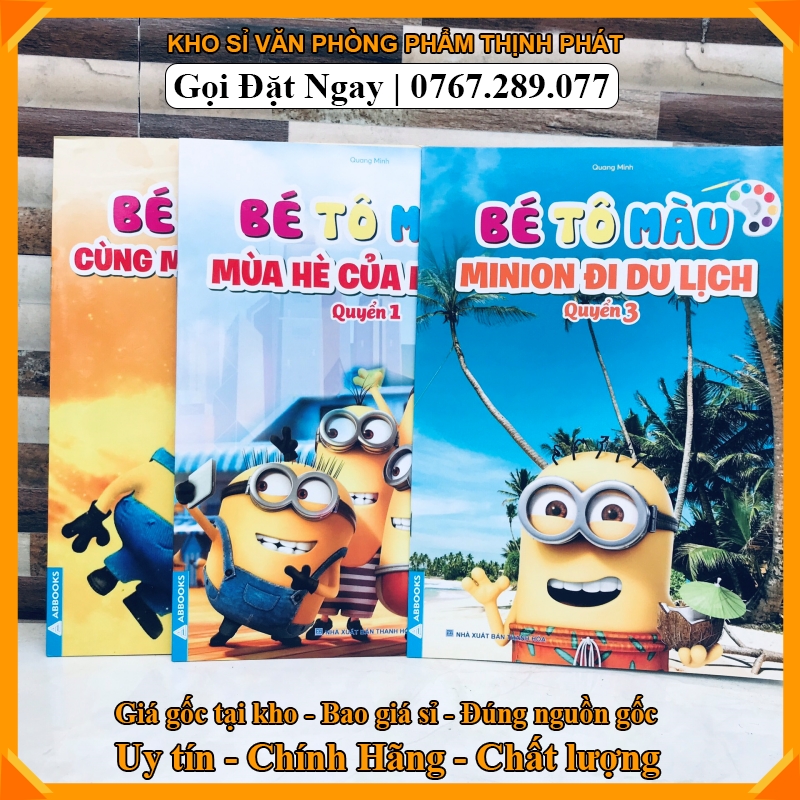 BÉ TÔ MÀU MINION  4 QUYỂN