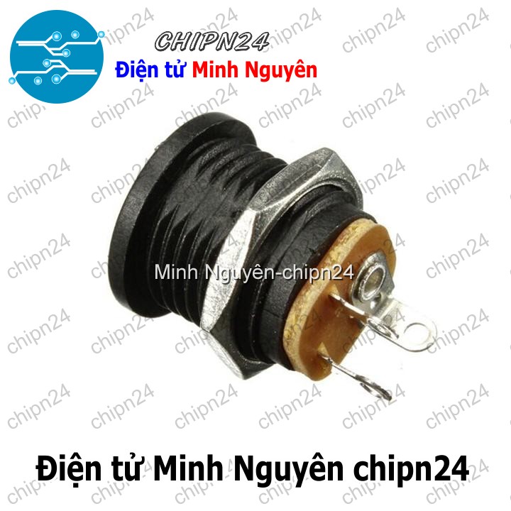 [5 cái] (F90.2) Jack DC tròn hàn dây loại bắt ốc DC-022 - HH000181