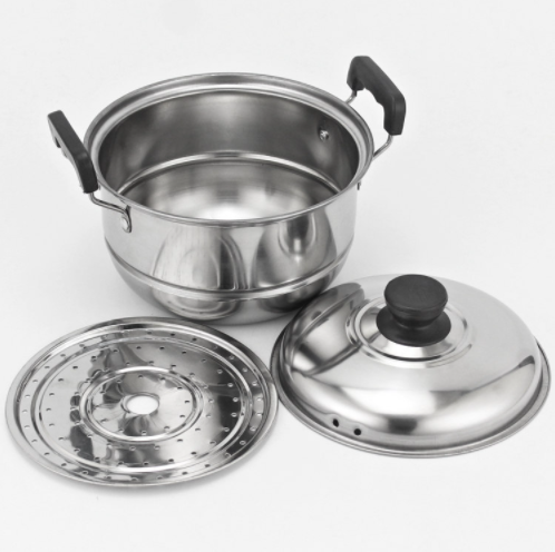 [Use is induction cooker] stainless steel pot Body High 21cm with lid sealed Senior dual use is all kinds of kitchen