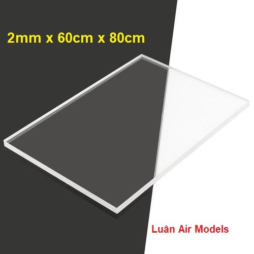 [HCM][2mm 60x80cm] Combo 2 tấm nhựa mica cứng trong suốt làm hồ cá chuồng kính hộp kính kính khung ảnh kính ốp biển số xe chế đồ chơi sáng tạo mô hình thủ công trang trí (VA251x2 TP) - Luân Air Models