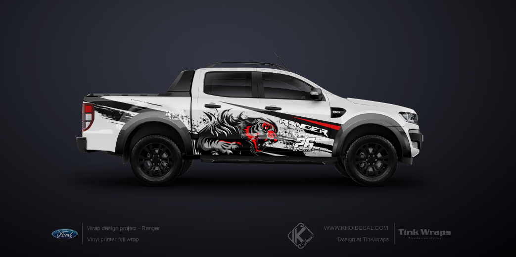 Decal bán tải -  Tem Ranger Tiger