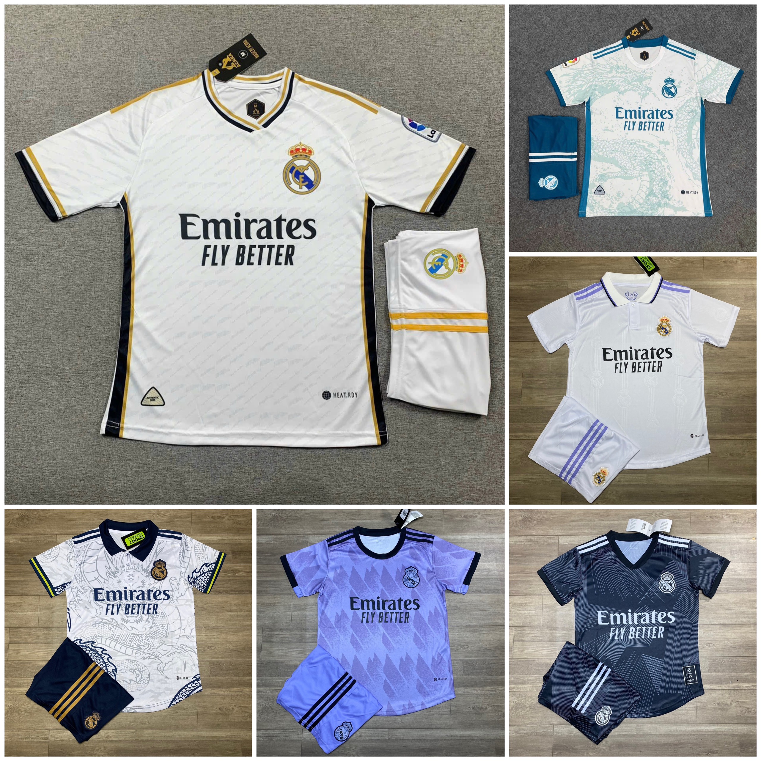 Bộ Quần Áo Bóng Đá Clb Real Madrid 2324 - Hàng Thun Thái Chuẩn Thi Đấu -  Mixasale