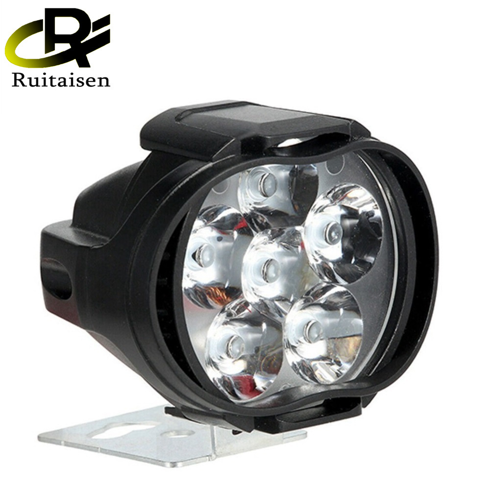 Xe điện 6led đèn pha xe máy bên ngoài phụ trợ xe hơi led đèn pha đèn sương mù thông dụng