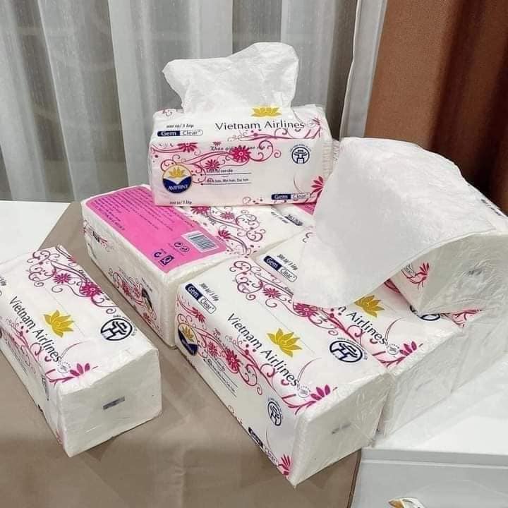 Giấy ăn lụa cao cấp - khăn giấy rút lụa 1 gói 300 tờ,mềm,mịn,dẻo dai
