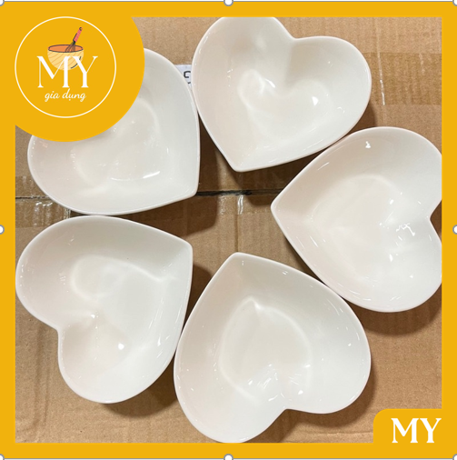 Chén Hình Trái Tim Melamine Cao Cấp - Chén Nhựa
