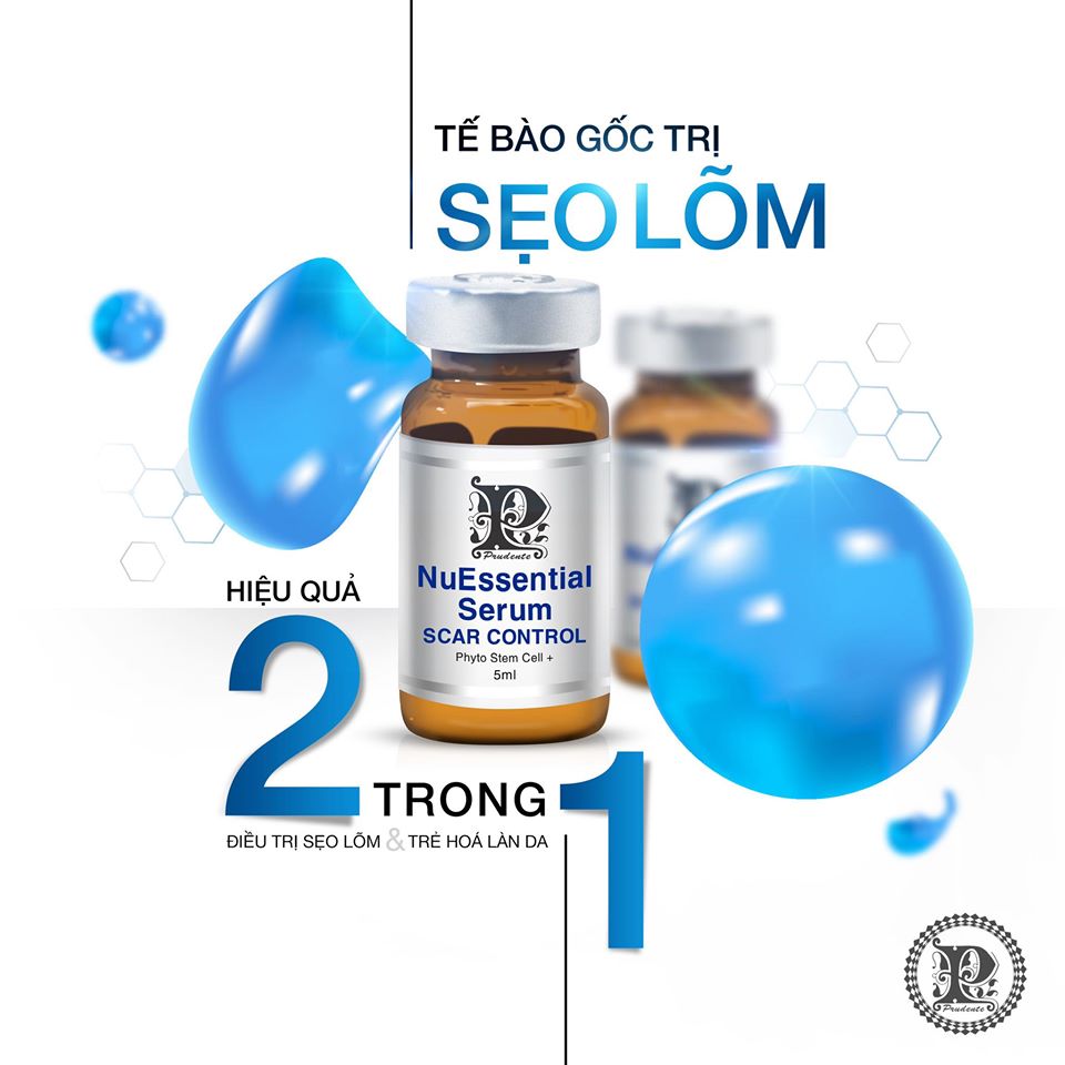 Tế bào gốc NuEssential Serum làm đầy sẹo rỗ sẹo lõm NuEssential Serum Scar Control Nuwhite 5ml