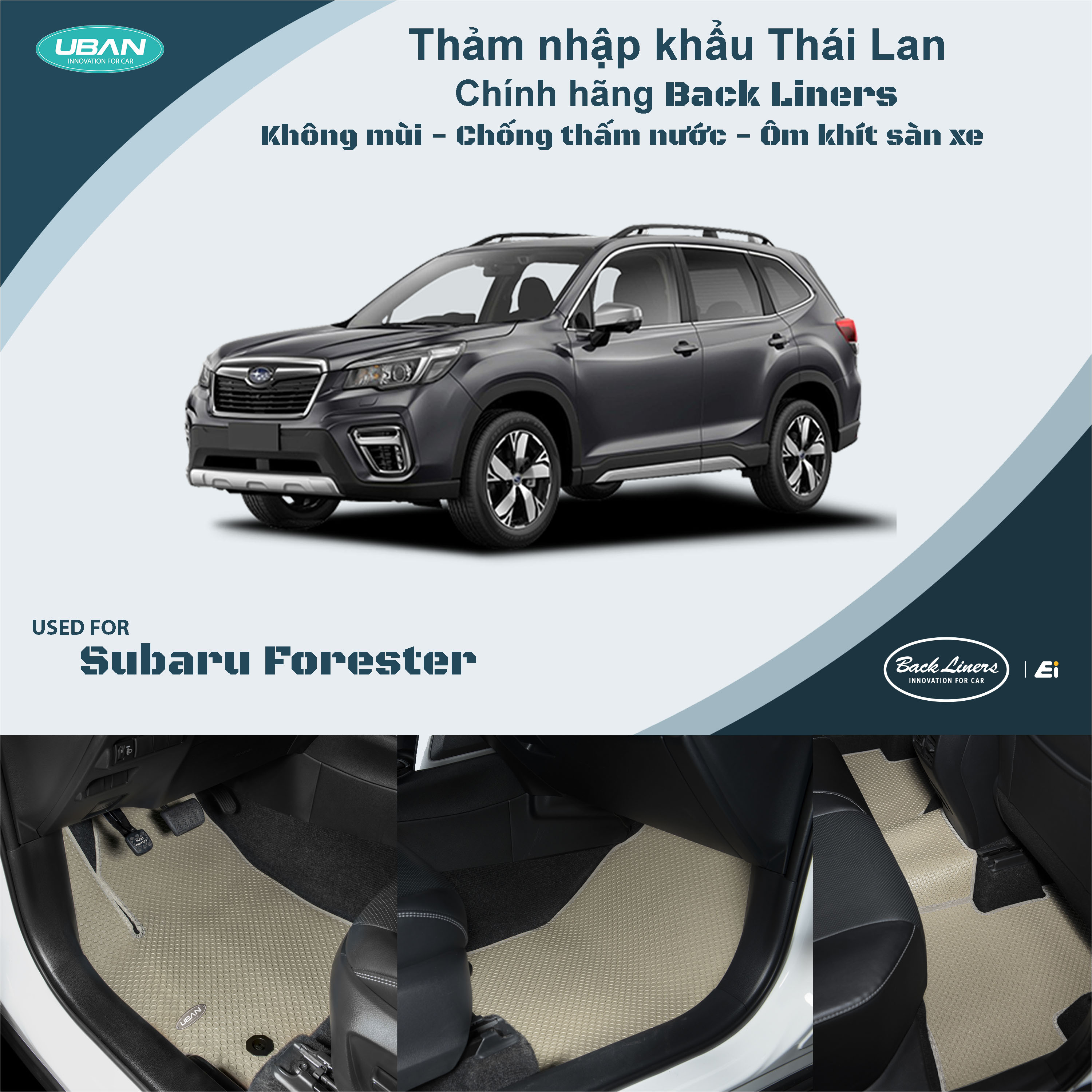 Thảm lót sàn ô tô UBAN xe Subaru Forester 2019 - 2022 - Nhập khẩu Thái Lan