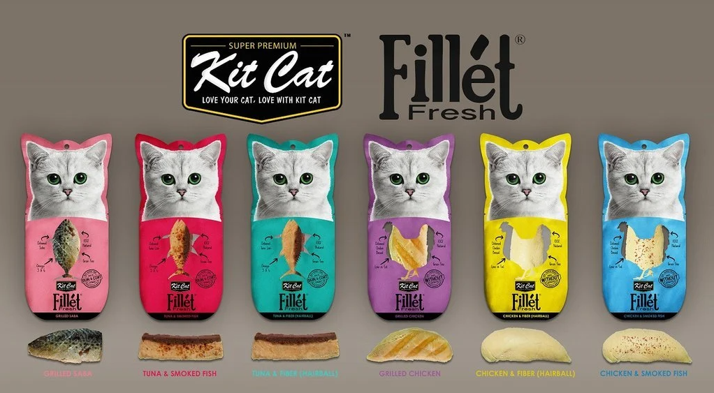 Phi lê Kitcat gà/cá cho mèo 30g