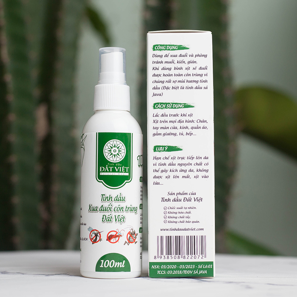 [HCM]Tinh Dầu Xua Đuổi Côn Trùng Đất Việt (100ml)
