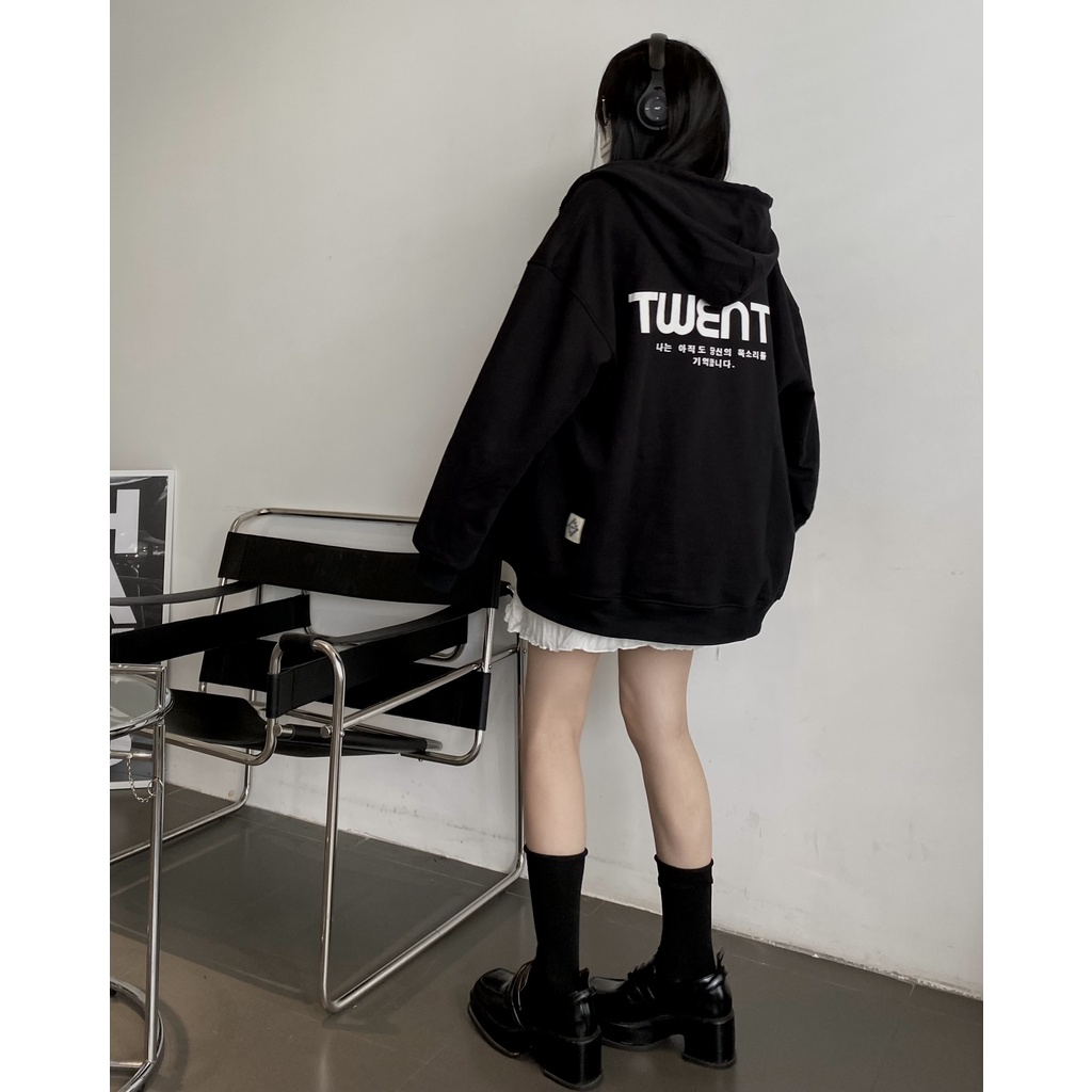 [Nhập Lazxuhuong03 - Giảm 40k/299k]ÁO HOODIE NỈ ZIP TWENTI BASIC NĂNG ĐỘNG