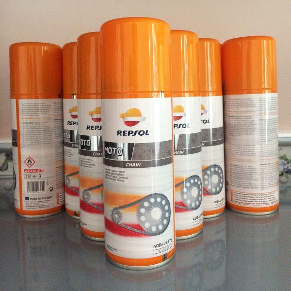 Chai xịt dưỡng sên Repsol Chain Lube 400ml 257g