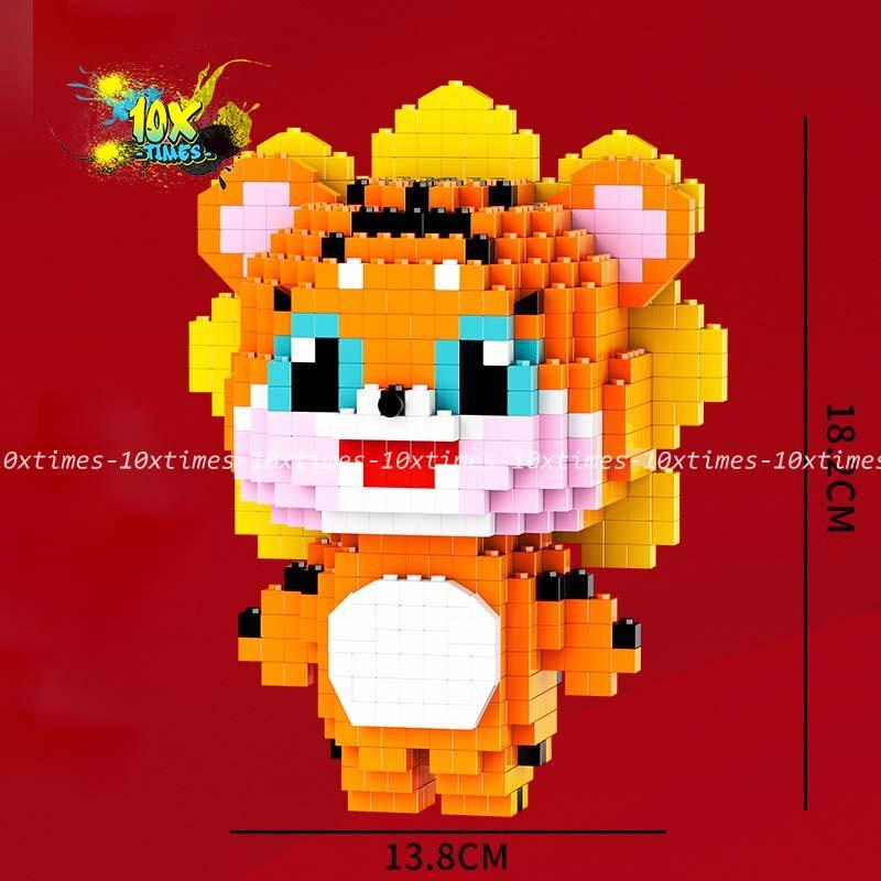 (18cm) Mô hình lắp ráp 12 con giáp lớn