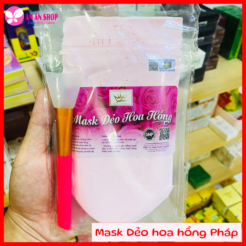 Mask Dẻo Hoa hồng Pháp - Tặng cọ dẻo Silicon