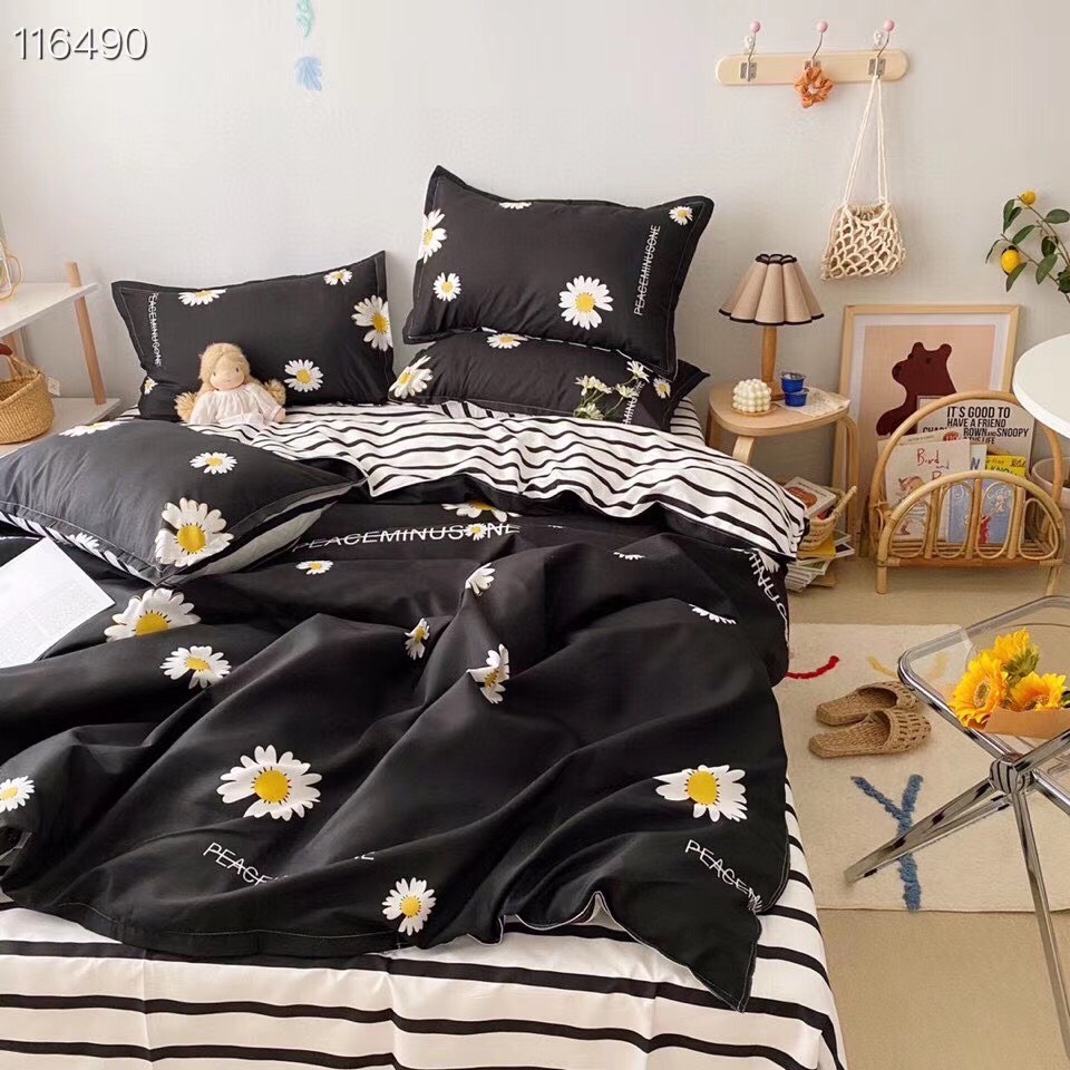 Set chăn ga gối Cotton Poly Hàn quốc E12