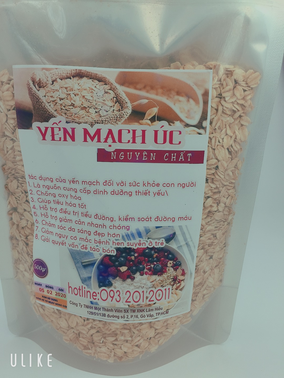 [HCM]Conbo 1kg yến mạch úc