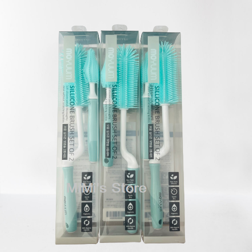 Set cọ rửa bình và núm ti Silicon Moyuum Hàn Quốc