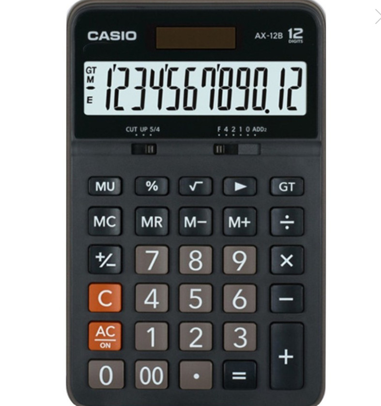 Máy Tính Casio AX-12B Hiển Thị 12 Chữ Số