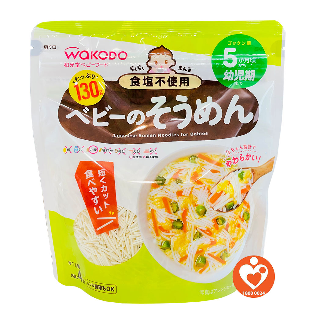 Mì Somen Udon Nui Wakodo Cho Bé 5M Nhật Bản (Date T11/2024)