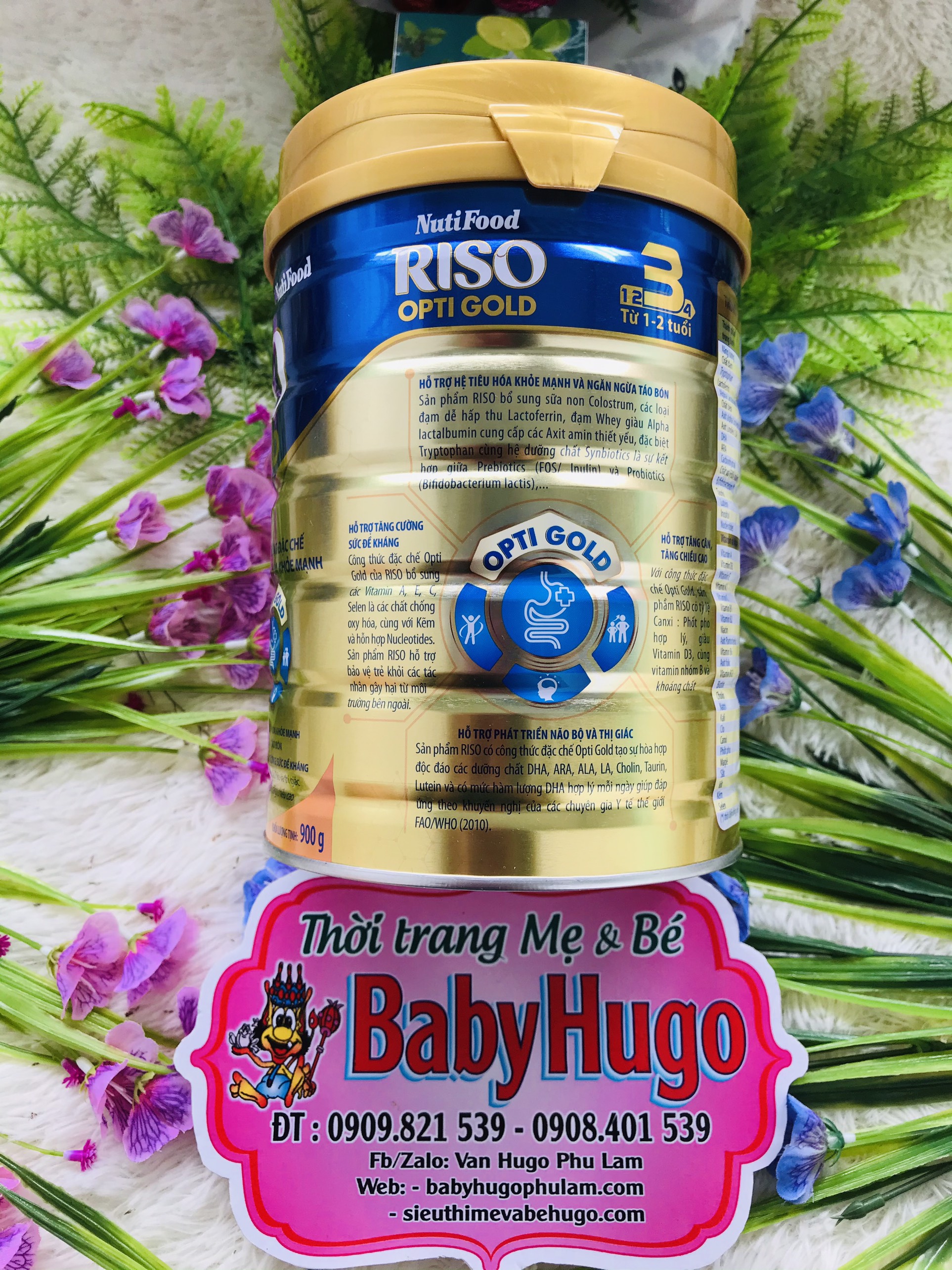 12/23 Sữa Nutifood RISO OPTI GOLD 3( 1-3 tuổi) 900g