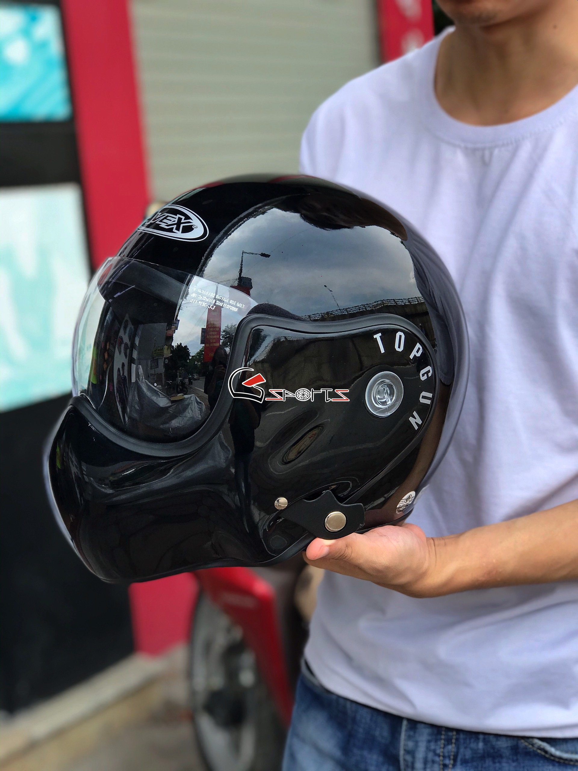 Mũ bảo hiểm fullface lật hàm TOPGUN