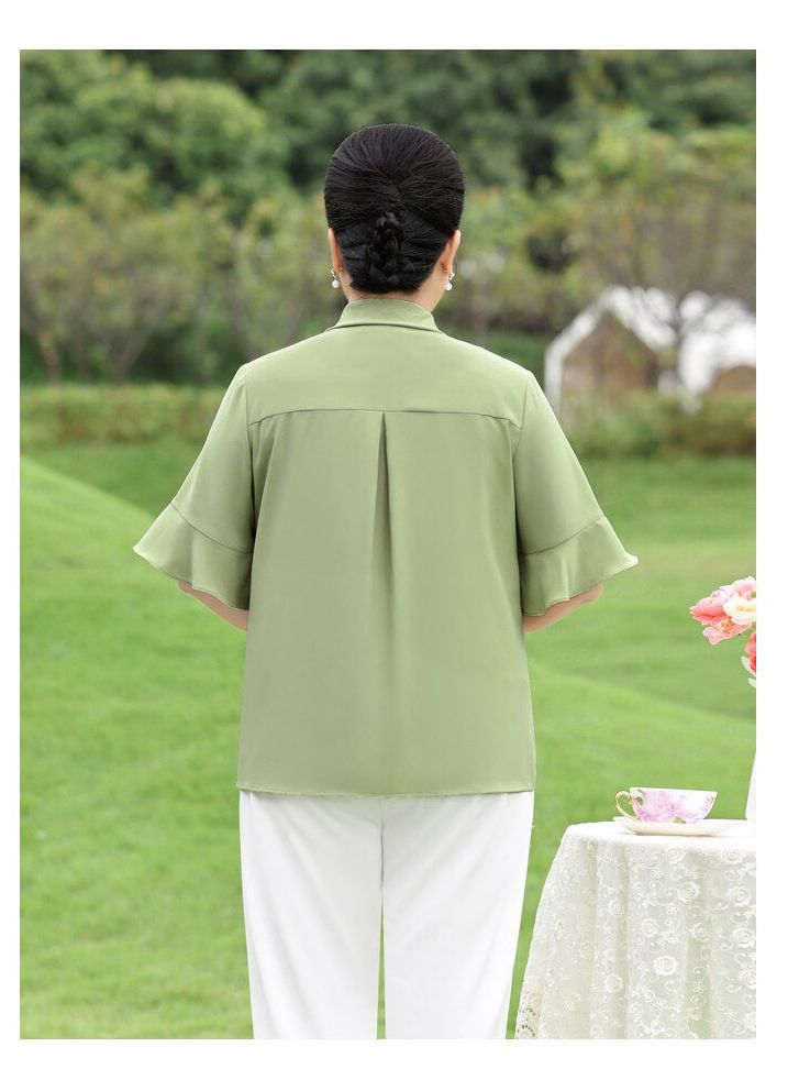Áo kiểu trung niên bigsize chất liệu lụa xịn - Bq323