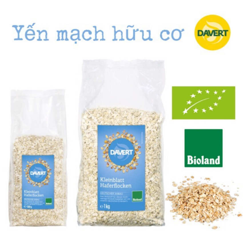 Yến mạch cán nhỏ hữu cơ Davert 1kg