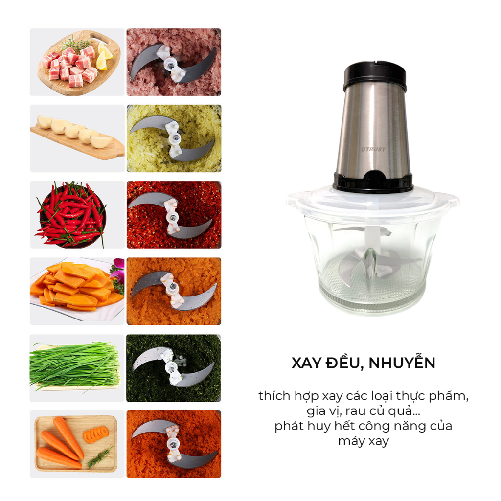 Máy xay thực phẩm đa năng 2L UTRUST NJR-3088