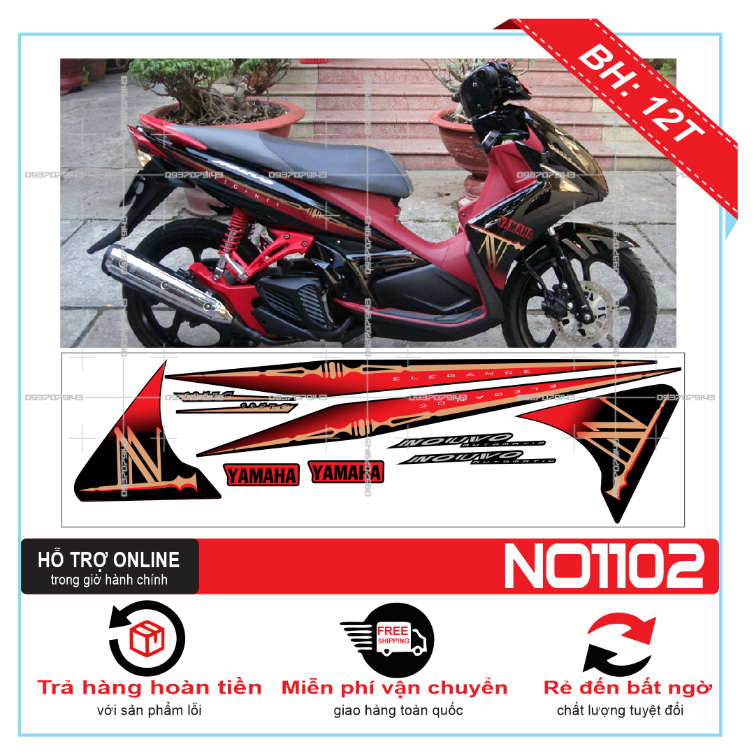 TEM XE NOUVO 4 LX THÁI LAN - DECAL BIKER