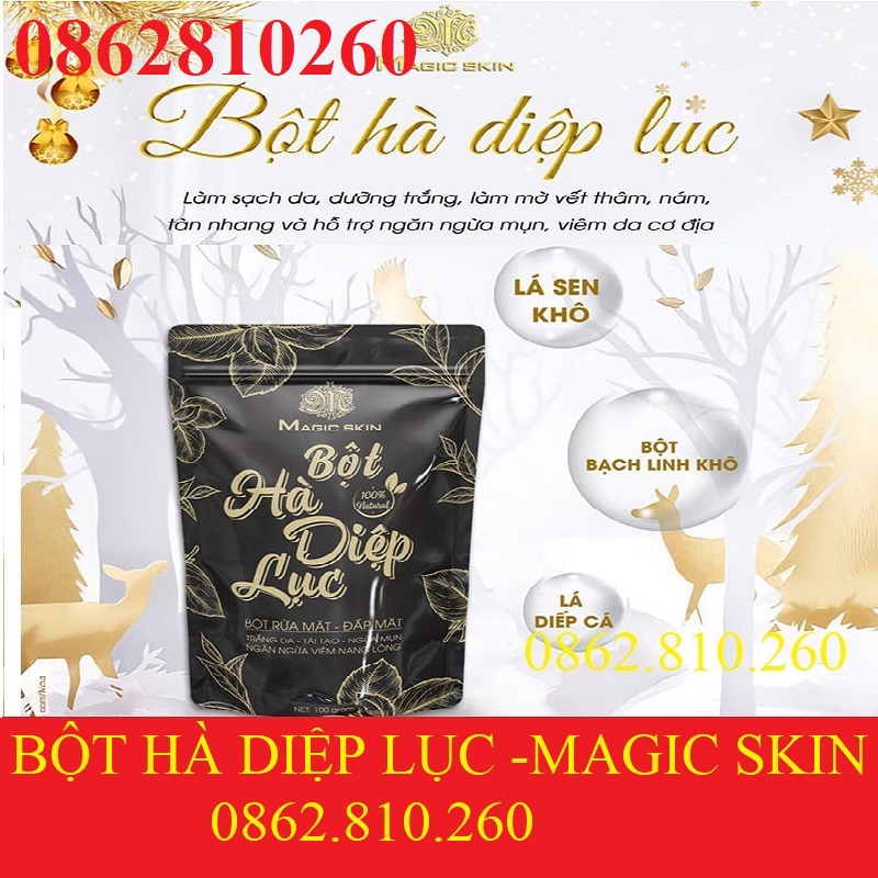 Powder ha chlorophyll powder make up face cleanser suction acne, bright skin extract natural magic skin