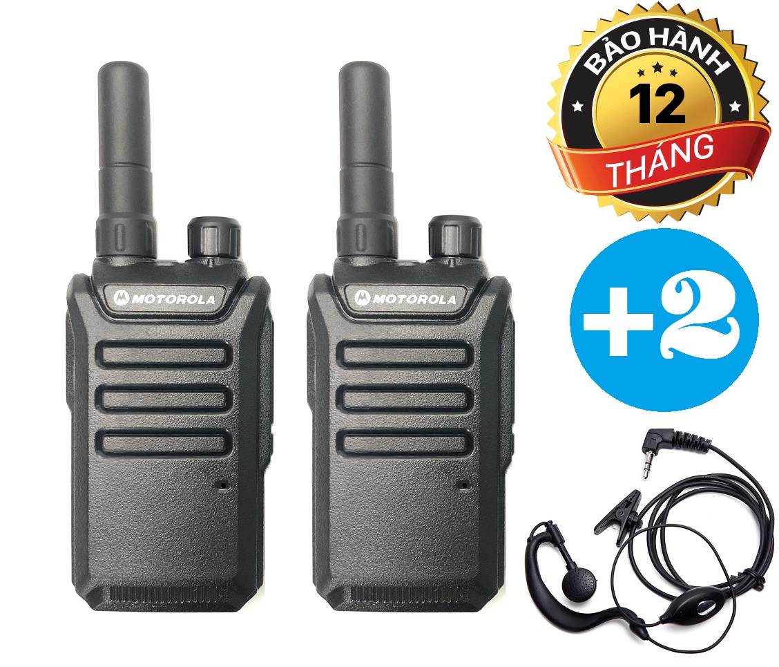Bộ 02 Bộ đàm Siêu nhỏ Motorola GP600 + 02 Tai Nghe Chuyên Dụng