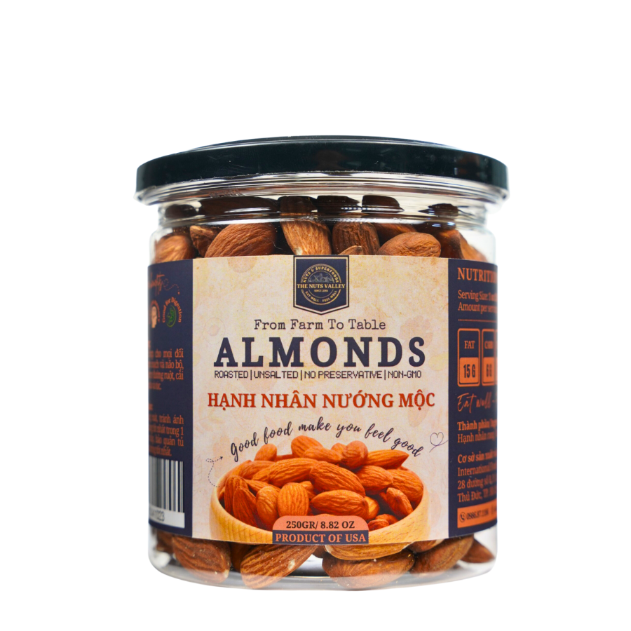 Fresh / Roasted Almonds for Making Nut Milk, Salad Dressing, Baking, Cream Topping - Almond the Nuts Valley