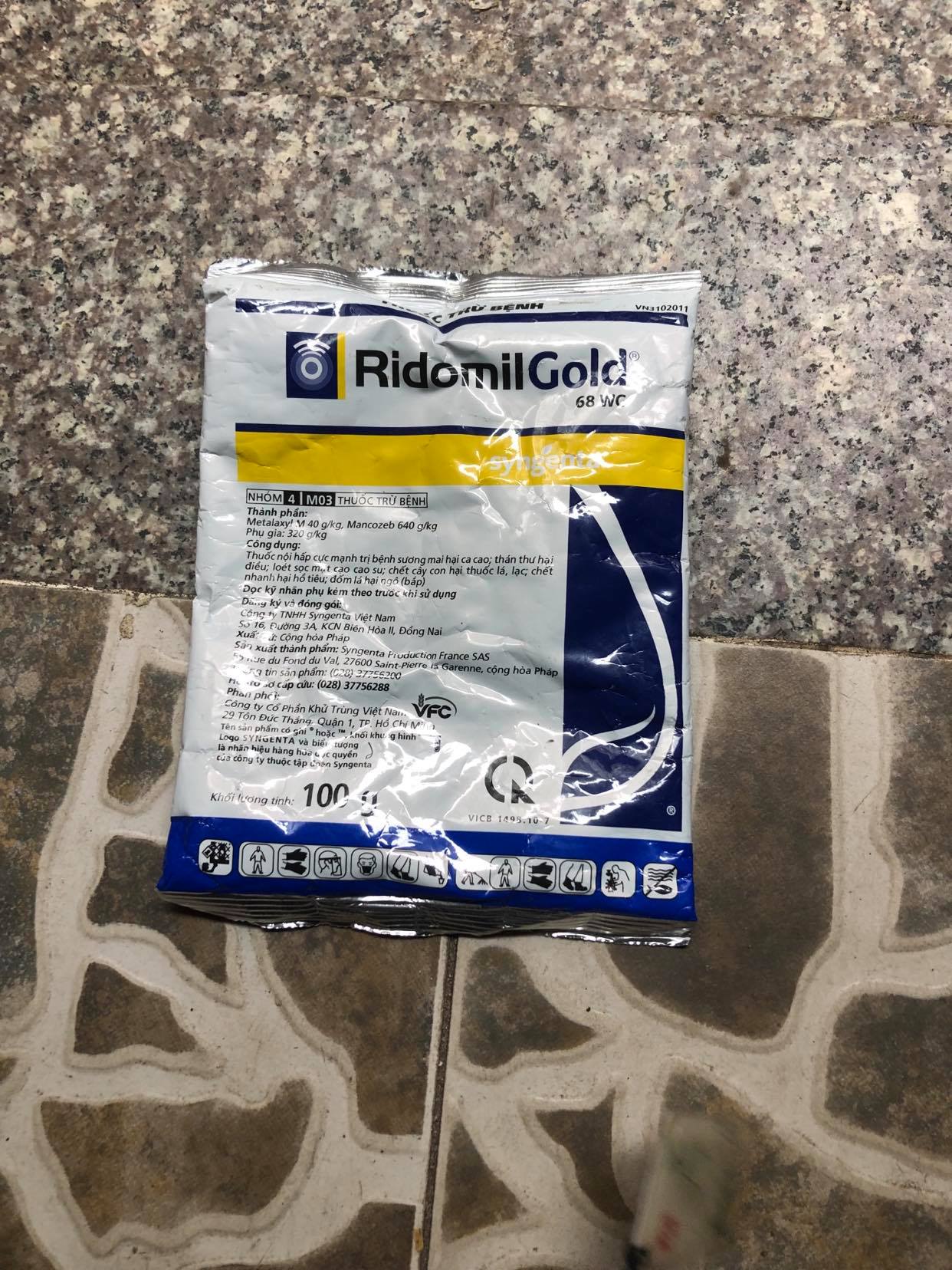 CHẾ PHẨM TRỪ NẤM RIDOMIL GOLD 100 GRAM