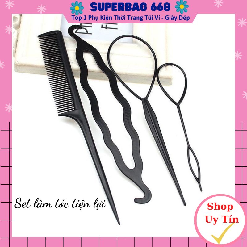 Bộ dụng cụ làm tóc 4 món superbag668 248