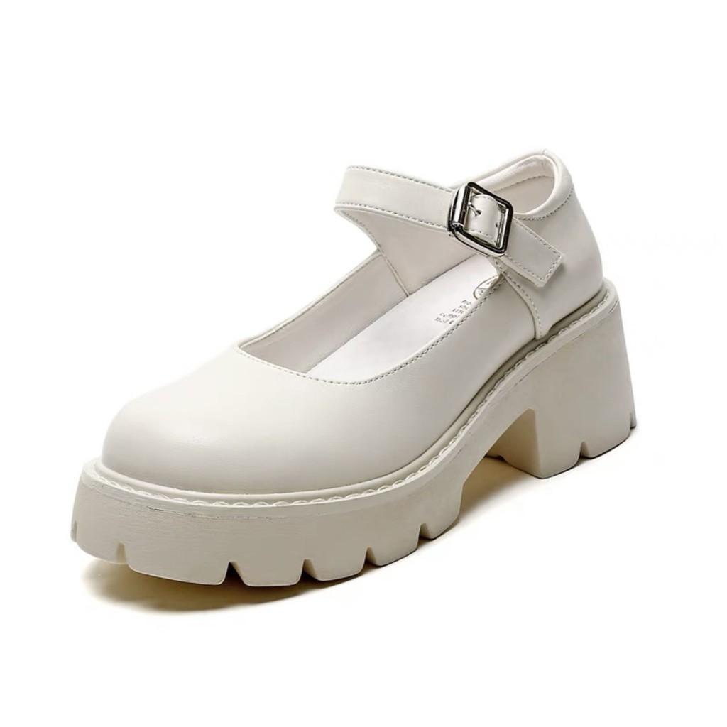 Platform Mary Jane - Giày da bò nữ (Genuine Leather)