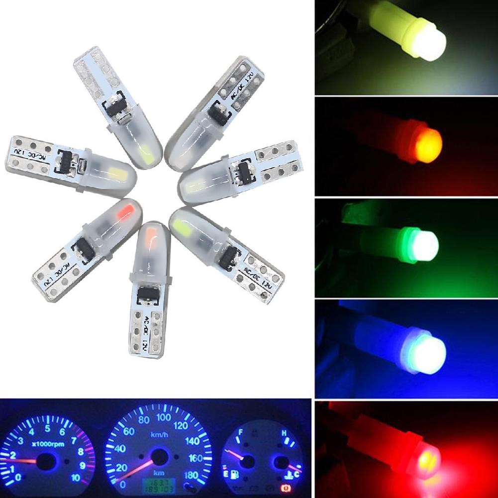 Bóng Đèn LED T5 3D COB Silicone 1SMD Gắn Đèn Demi, Mặt Đồng Hồ Xe Máy, Ô Tô, Xe Đạp Điện