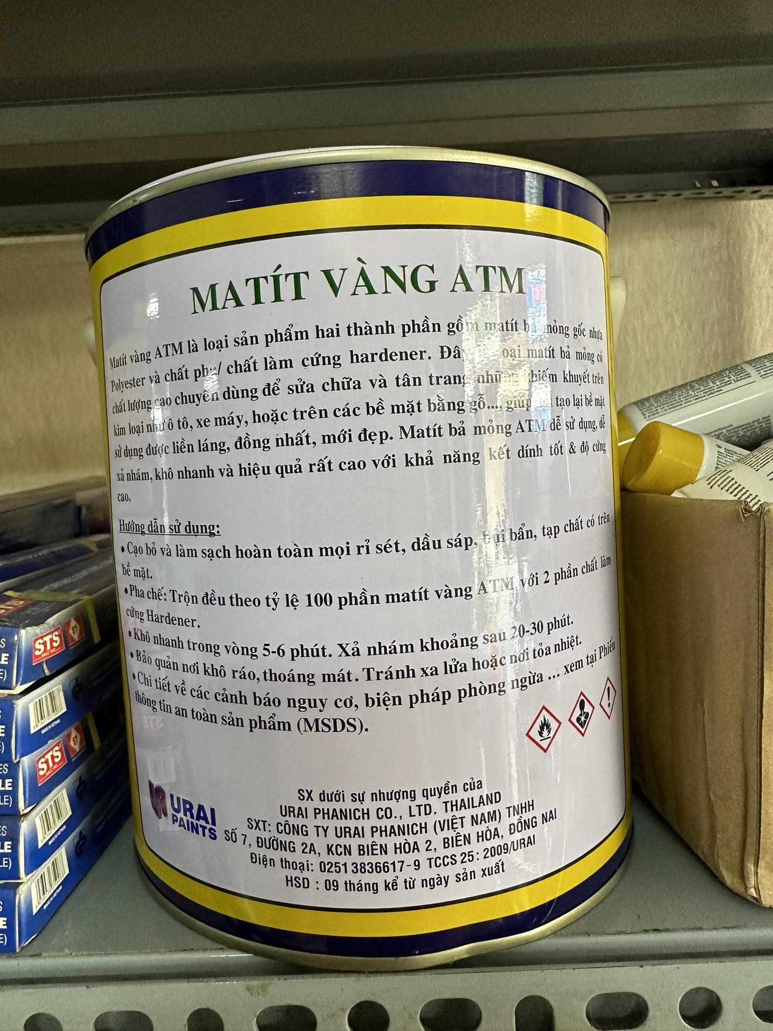Bột Trét Đa Năng Matit Vàng ATM 3.5kg