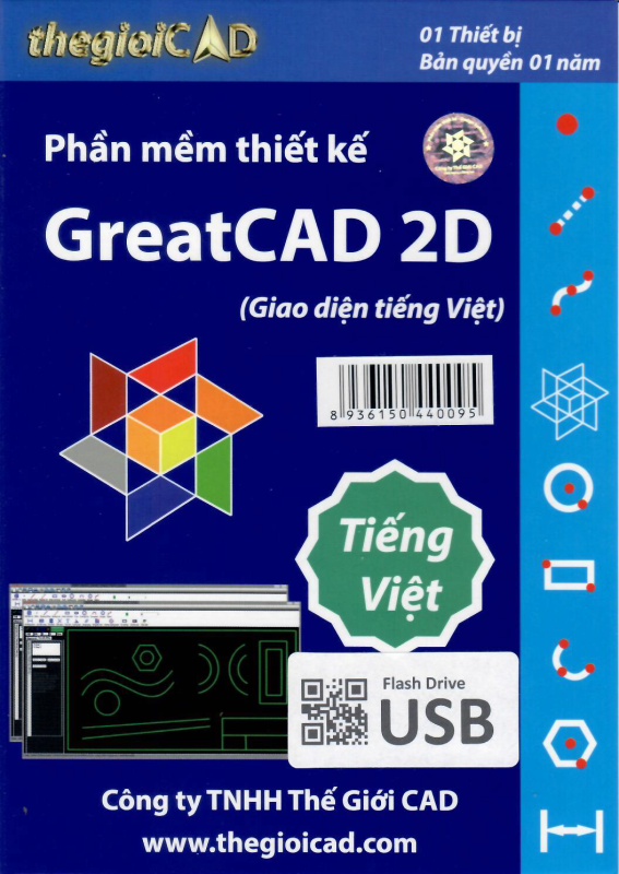 Bảng giá Phần mềm thiết kế GreatCAD phiên bản tiêu chuẩn 1.0.9.0 - Giao diện tiếng Việt (USB/04/2021) - Bản quyền 01 năm Phong Vũ