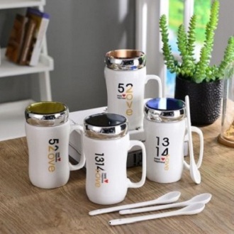 Ly sứ giữ nhiệt nắp gương cao cấp